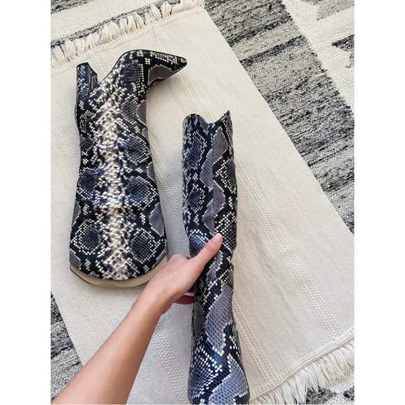 Marc Fisher Python Print Knee Boots - Picture 4 of 7
